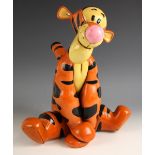 A Disney composite model of Tigger, 20th century, modelled seated, impressed Disney mark to base,