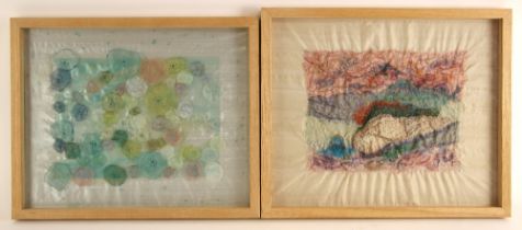 Ros Hornbuckle (Contemporary British), 'Jelly Fish', Machine embroidery and fabric, Signed, titled
