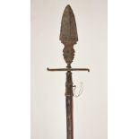 A rare Russian Foot Officer’s Spontoon, circa 1780/1800, the head formed of a broad leaf-shaped