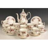 A Royal Albert porcelain Lavender Rose pattern part tea service, 20th century, comprising: a