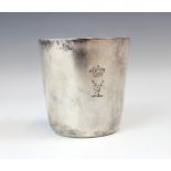 A Victorian silver gilt spirit or tumbler cup, R & S Garrard and Co, London 1872, of plain