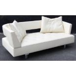 A contemporary Italian cream leather sofa by Formenti,