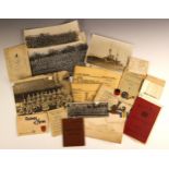 WORLD WAR I AND II INTEREST: A collection of documents and memorabilia to include a World War I