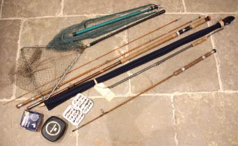 ANGLING INTEREST: A collection of fishing equipment, 20th century and later, to include: trout