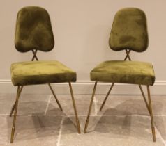 A pair of contemporary dining/side chairs, by repute prototype chairs by Tom Dixon, early 21st