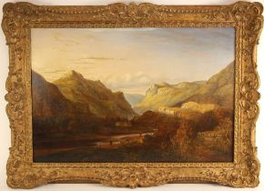 Henry G Duguid (Scottish, fl. 1831-1860) 'Glen Messen - Holy Loch', Oil on canvas, Monogrammed,