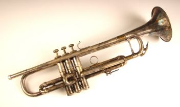 An American 'Stradivarius Model' cornet by Vincent Bach of New York, serial number E6058M, with