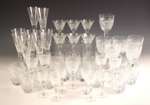 A collection of crystal drinking glasses, 20th century and later, to include: six Webb Crystal