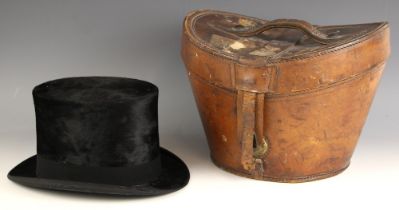 A brushed silk top hat by Tress & Co of London for T.C. Marsh & Son Ltd of Clifton, 20th century,