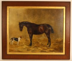 I Wolnyche Whitmore (English school, late 19th century), 'Black 5yr Colt', Oil on canvas, Signed and