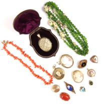 A selection of costume jewellery, including including a group of silver and silver coloured