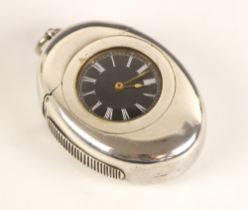 An unusual white metal combination vesta and pocket watch, retailed by Clark, 20 Old Bond Street,