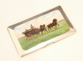 An Edwardian silver cigarette case, Percy Edwards Ltd, London 1907, the rectangular case with hand