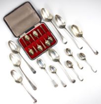 A pair of William IV silver Old English pattern serving spoons, Thomas Northcote & George Bourne,