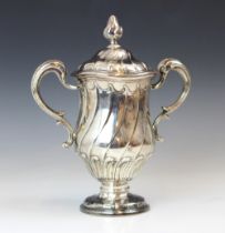 A George II silver twin handled cup and cover, Lewis Herne and Francis Butty, London 1759, the