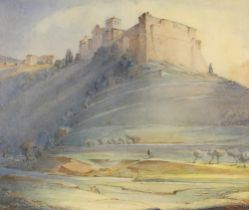 William Sidney Causer (British, 1876-1958), 'Early Morning, Assisi', Watercolour on paper, Titled,