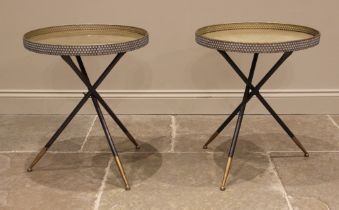 A pair of contemporary wine/occasional tables, in the manner of Heals of London, early 21st century,