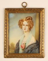 After Moritz Michael Daffinger (Austrian, 1790-1849), Half length portrait of the Princess