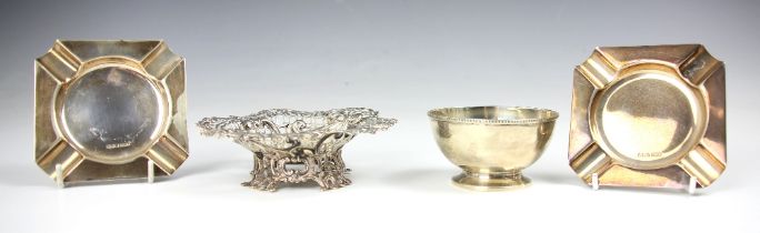 A Victorian silver bonbon dish, William Comyns & Sons, London 1891, the openwork pierced bowl with
