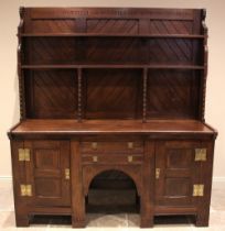 After Charles Locke Eastlake, an Arts and Crafts oak dresser, late 19th/early 20th century, the