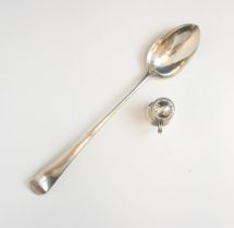 A William IV silver Old English pattern serving spoon, GG (possibly overstruck mark) London 1831,