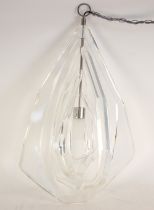 A Porta Romana cast acrylic chandelier, model no MU/35L, late 20th century, modelled as four