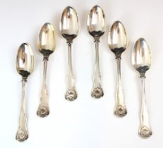 A George IV silver Kings Husk pattern table spoon, Paul Storr, London 1820, of typical form with