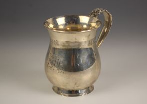 A George V silver christening mug, Harrison Brothers & Howson, London 1915