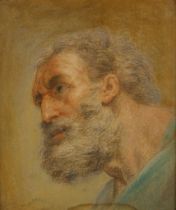 Attributed to Benedetto Luti (Italian, 1666-1724), Head of an apostle, the model similar to that