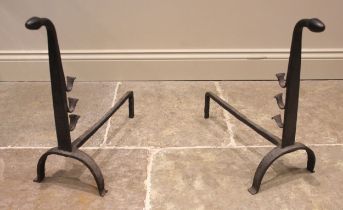 A pair of 17th century andirons,