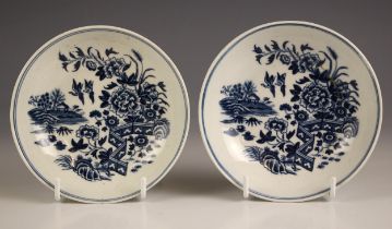 A selection of British porcelain, 18th century and later, to include: a pair of Worcester