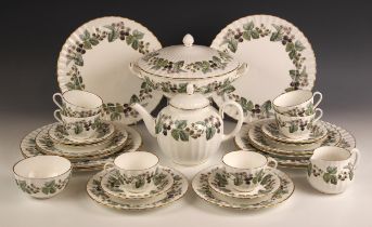 A Royal Worcester part dinner service, in the 'Lavinia' pattern, 20th century, comprising: a