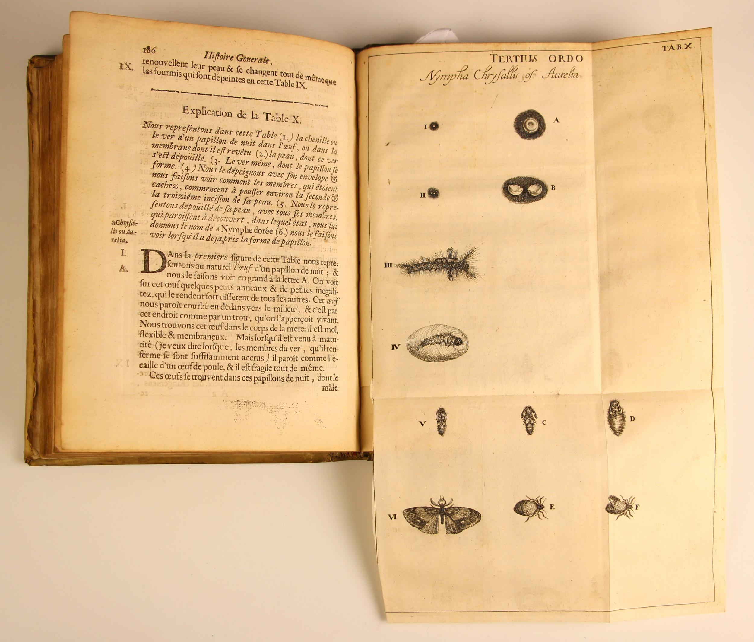 Swammerdam (Jean), HISTOIRE GENERALE DES INSECTES, full vellum, laid paper, fold-out annotation - Image 12 of 19