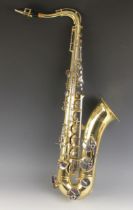 A Yamaha YTS-25 tenor saxophone, serial number 005592, in fitted case, with associated stand