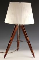 A Ralph Lauren New York blue label Holden table lamp, the central chromed boss impressed with the