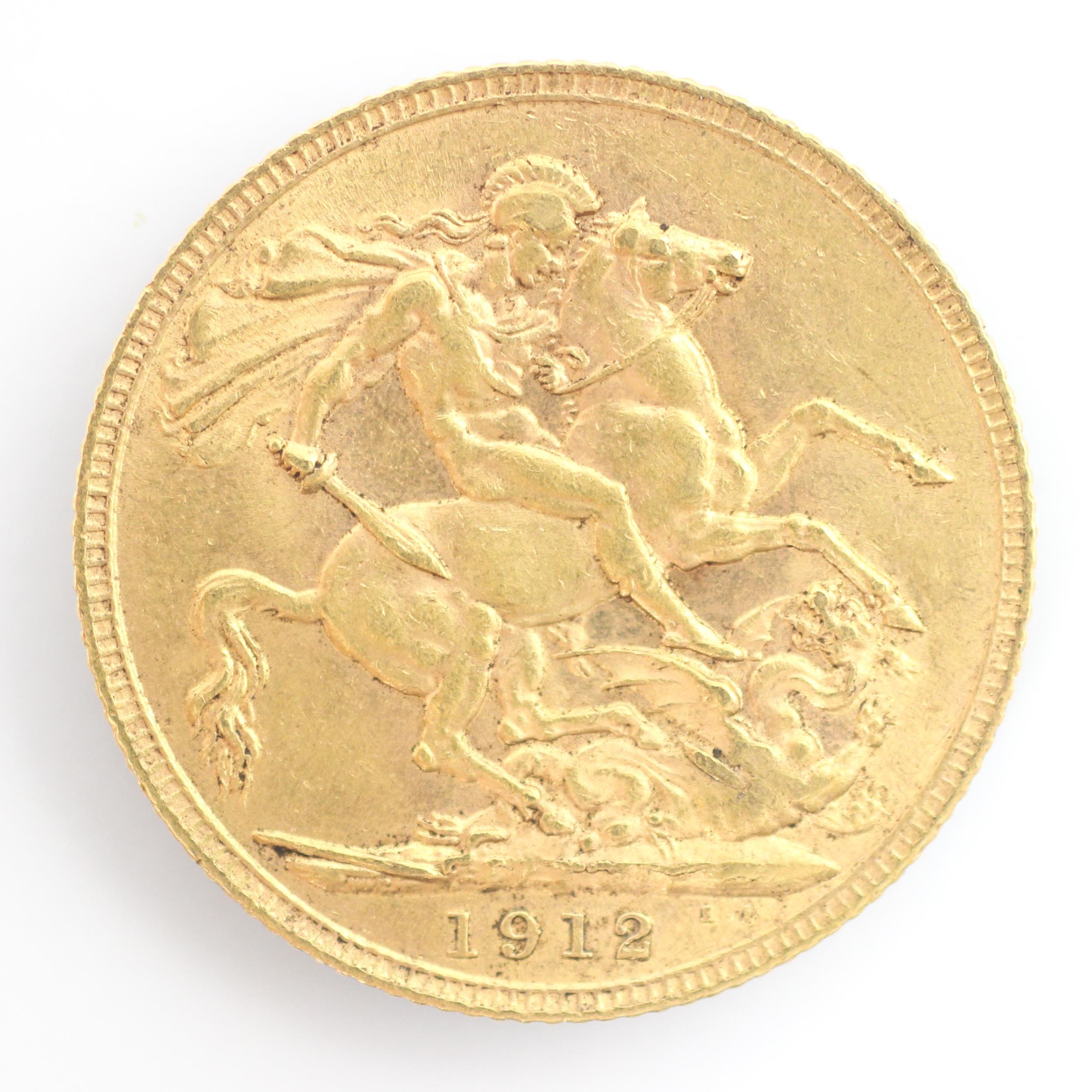 A George V full sovereign, dated 1912, 8gms
