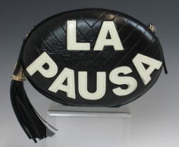 A Chanel La Pausa Villa leather clutch bag, from the 2019 Resort collection, the oval case in