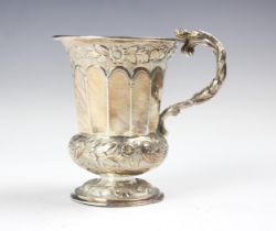 A George IV silver christening mug, Thomas Edwards, London 1825, the scroll handle with cast serpent