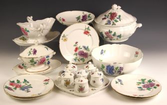 A Paris porcelain part dinner service, Maison Honore, early 20th century, each piece printed and