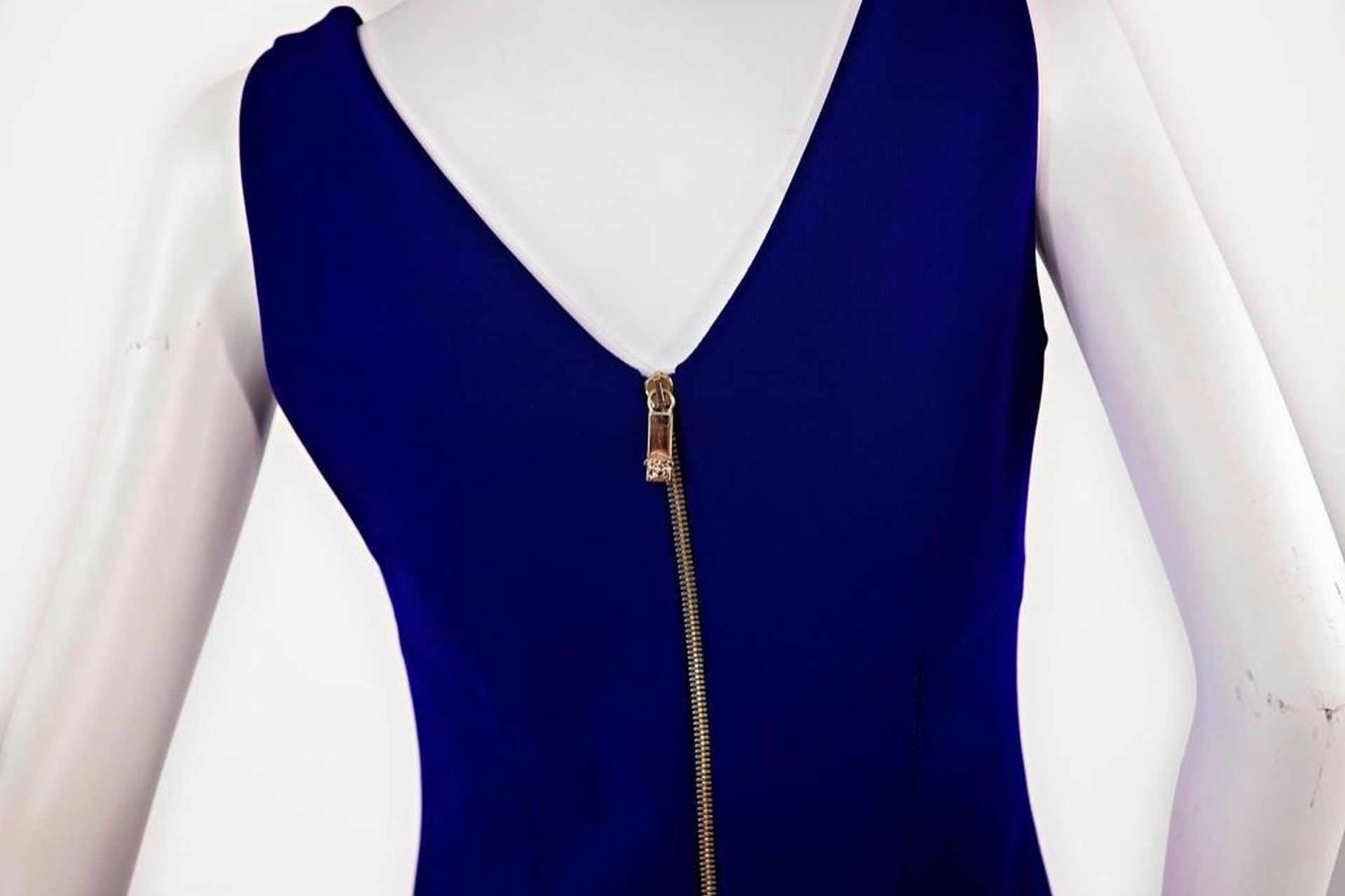 Blue Versace Midi Dress - Image 5 of 6