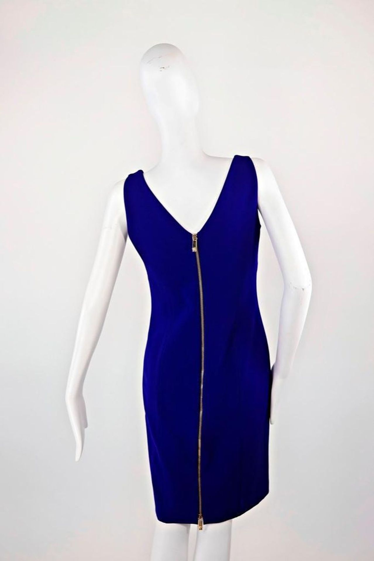 Blue Versace Midi Dress - Image 4 of 6