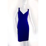 Blue Versace Midi Dress