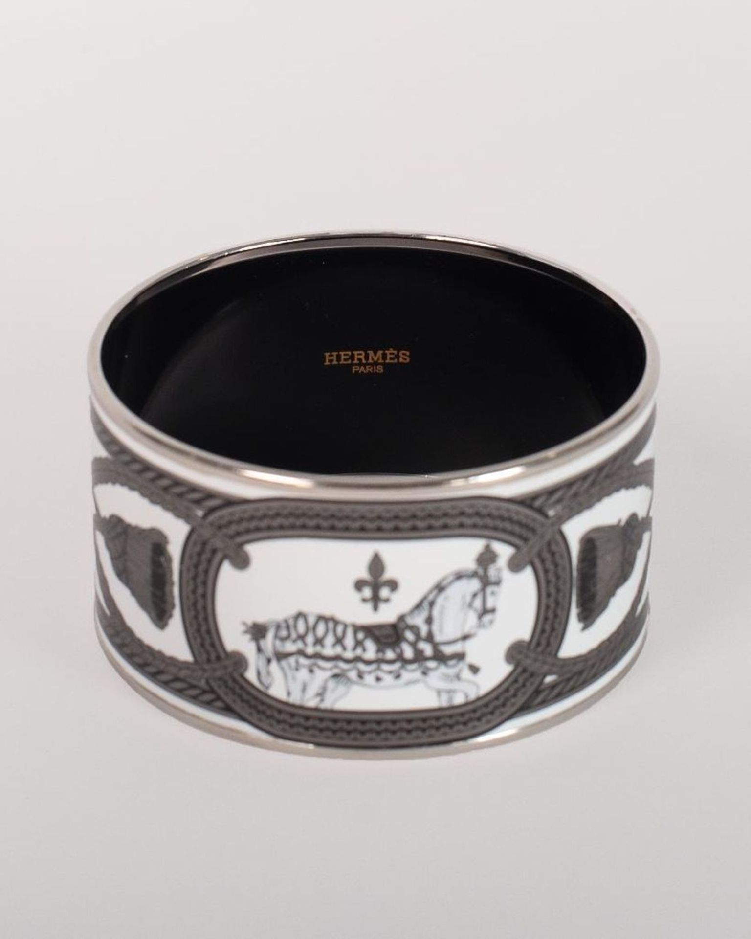 Vintage Hermes Paris Enamel Bangle Bracelet - Image 9 of 11