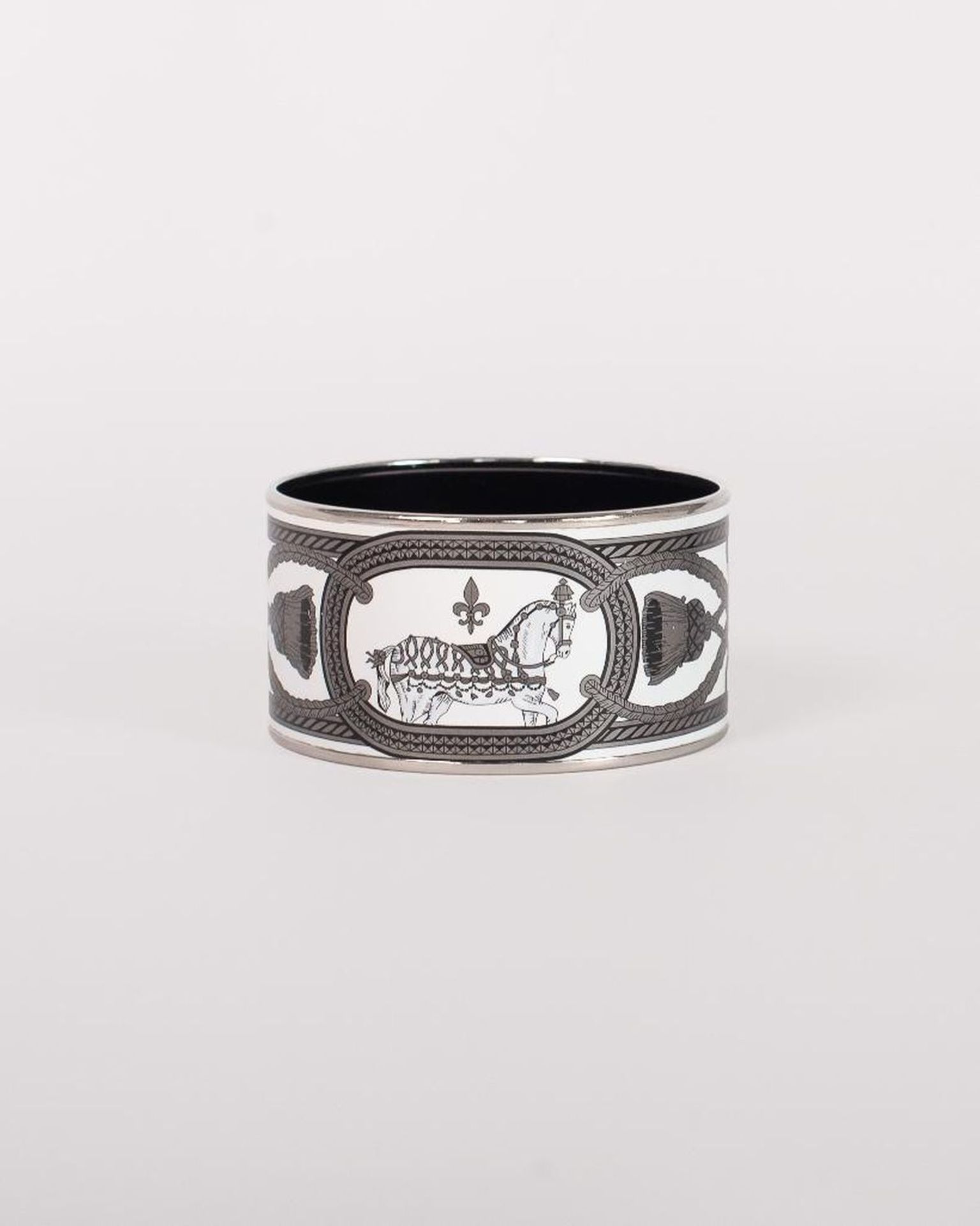Vintage Hermes Paris Enamel Bangle Bracelet - Image 5 of 11