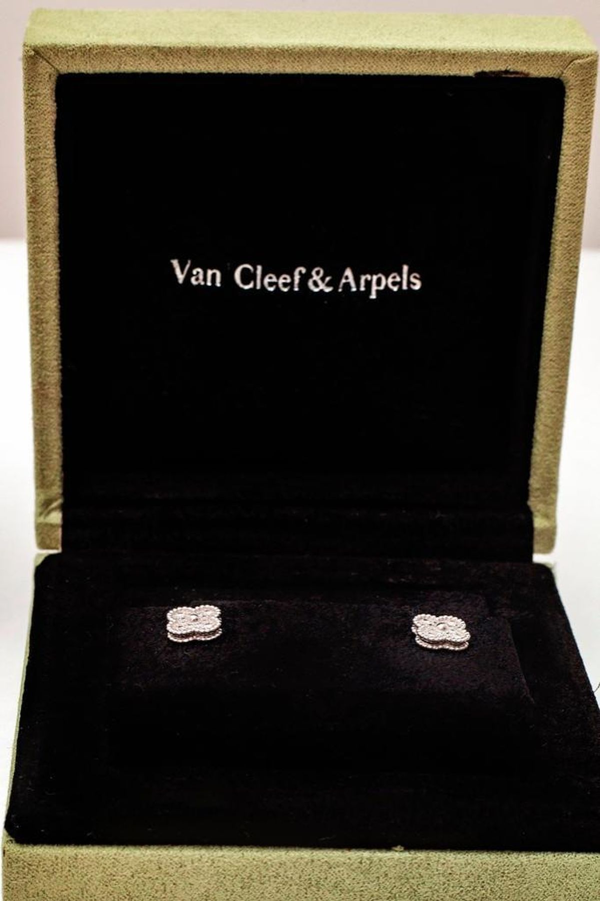 Van Cleef & Arpels Vintage Diamond Alhambra Earring Studs - Image 3 of 7