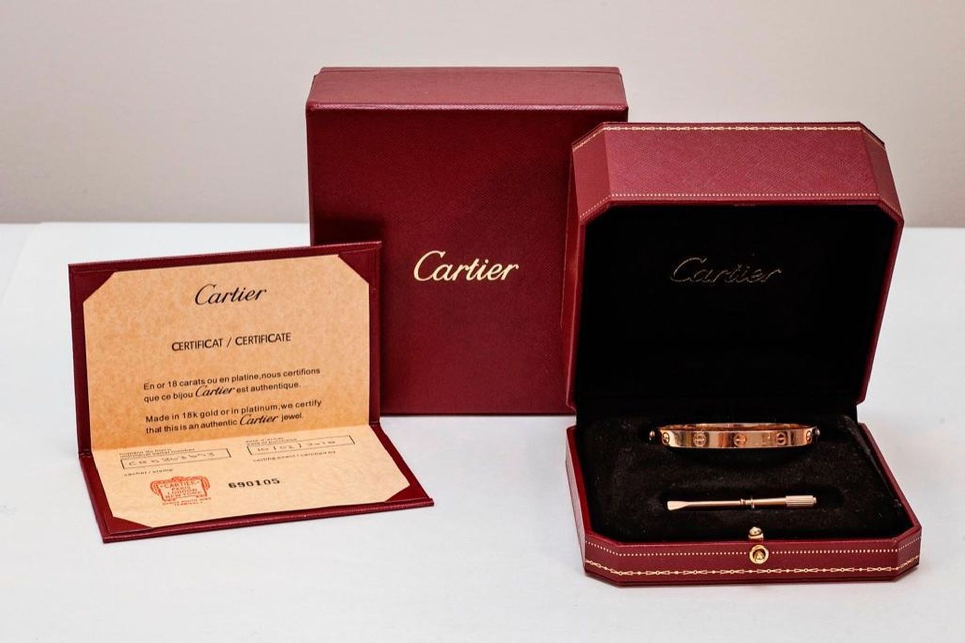 18K Rose Gold Cartier LOVE Bracelet (2016) - Image 2 of 6
