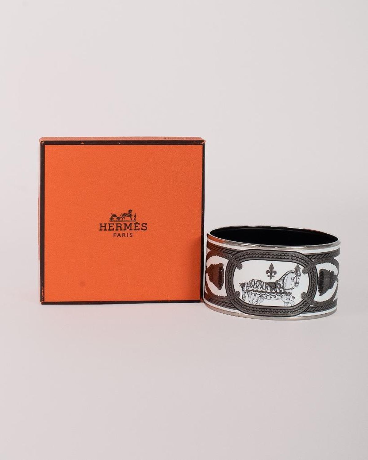 Vintage Hermes Paris Enamel Bangle Bracelet - Image 2 of 11