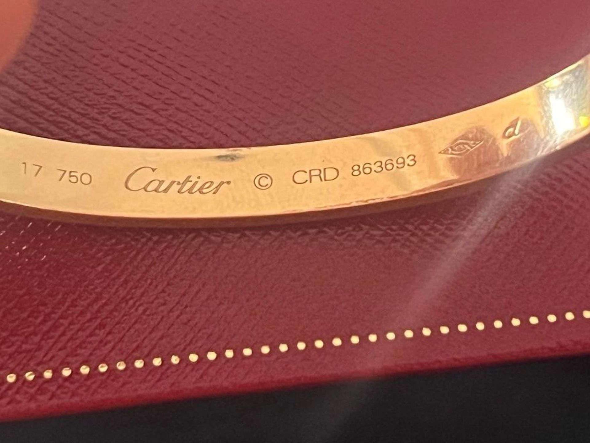18K Rose Gold Cartier LOVE Bracelet (2016) - Image 6 of 6