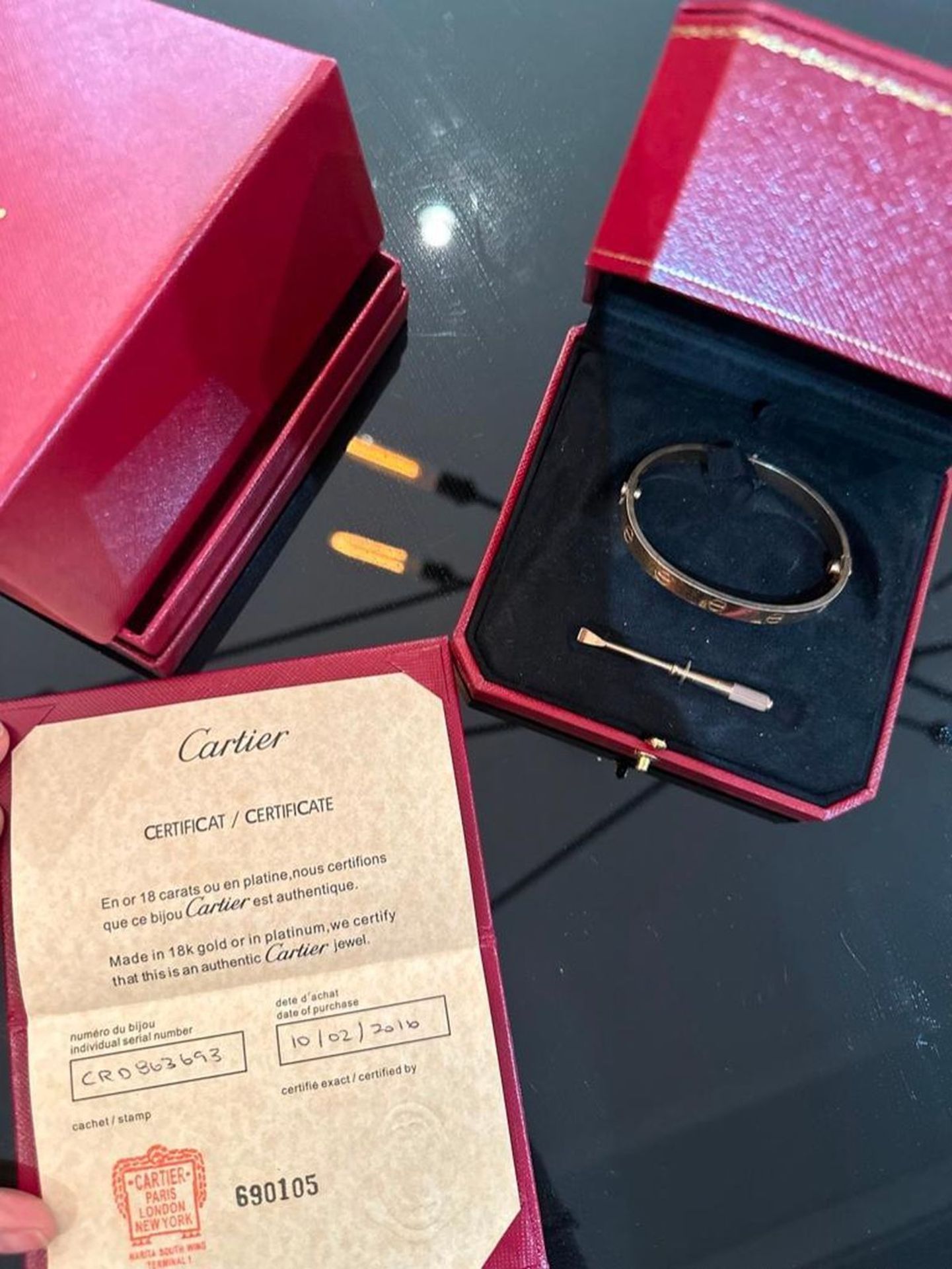 18K Rose Gold Cartier LOVE Bracelet (2016) - Image 3 of 6