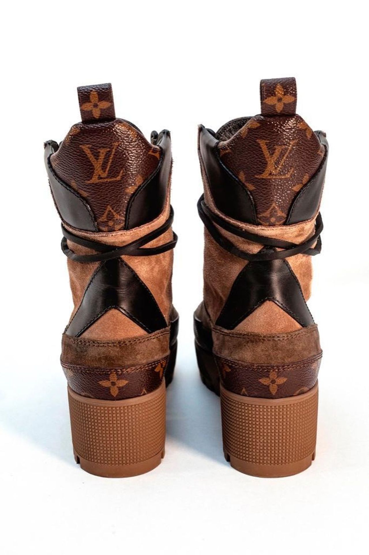 Brown Louis Vuitton Laureate Angle Boots - Image 9 of 9